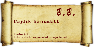 Bajdik Bernadett névjegykártya